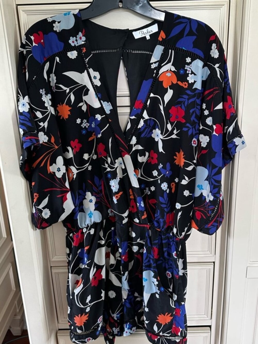 Parker Silk Romper • Pockets • Small, like new